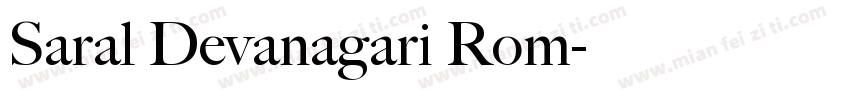 Saral Devanagari Rom字体转换